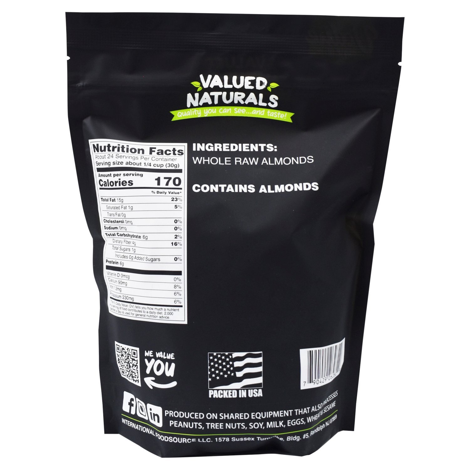 Valued Naturals Simply Nutty Whole Almonds Value Size, 25 oz  Image 4 of 8