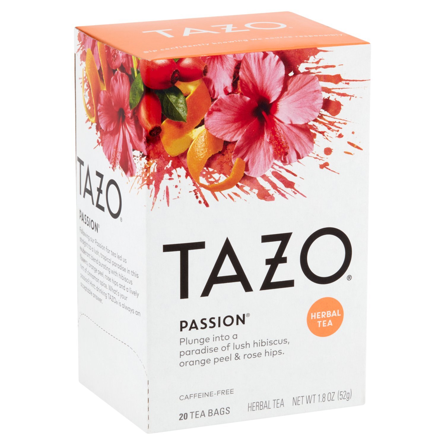 Tazo Passion Herbal Tea Bags, 20 count, 1.8 oz - Fairway