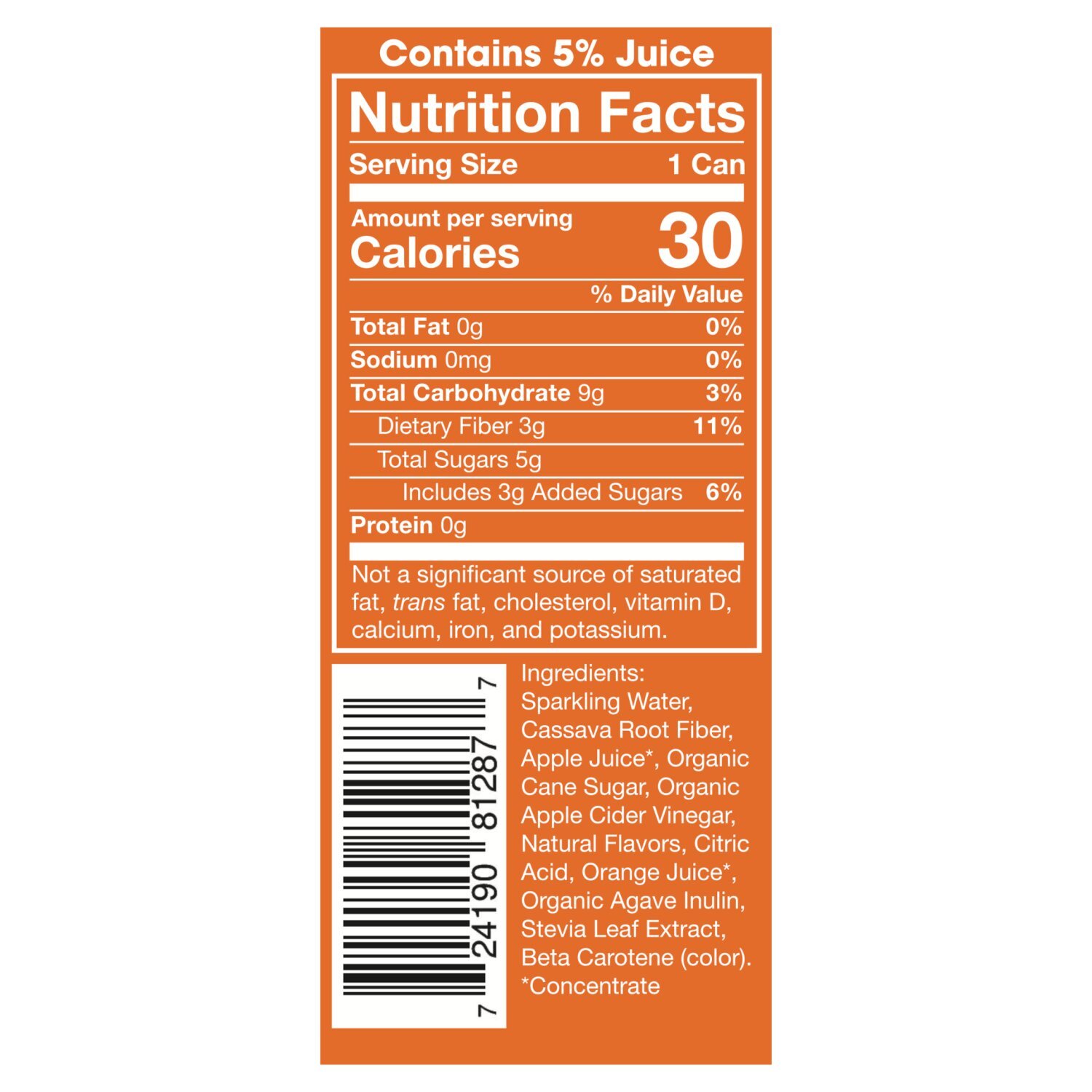 Poppi Prebiotic Soda Orange, 12 Fl Oz X 4 Count - Price Rite