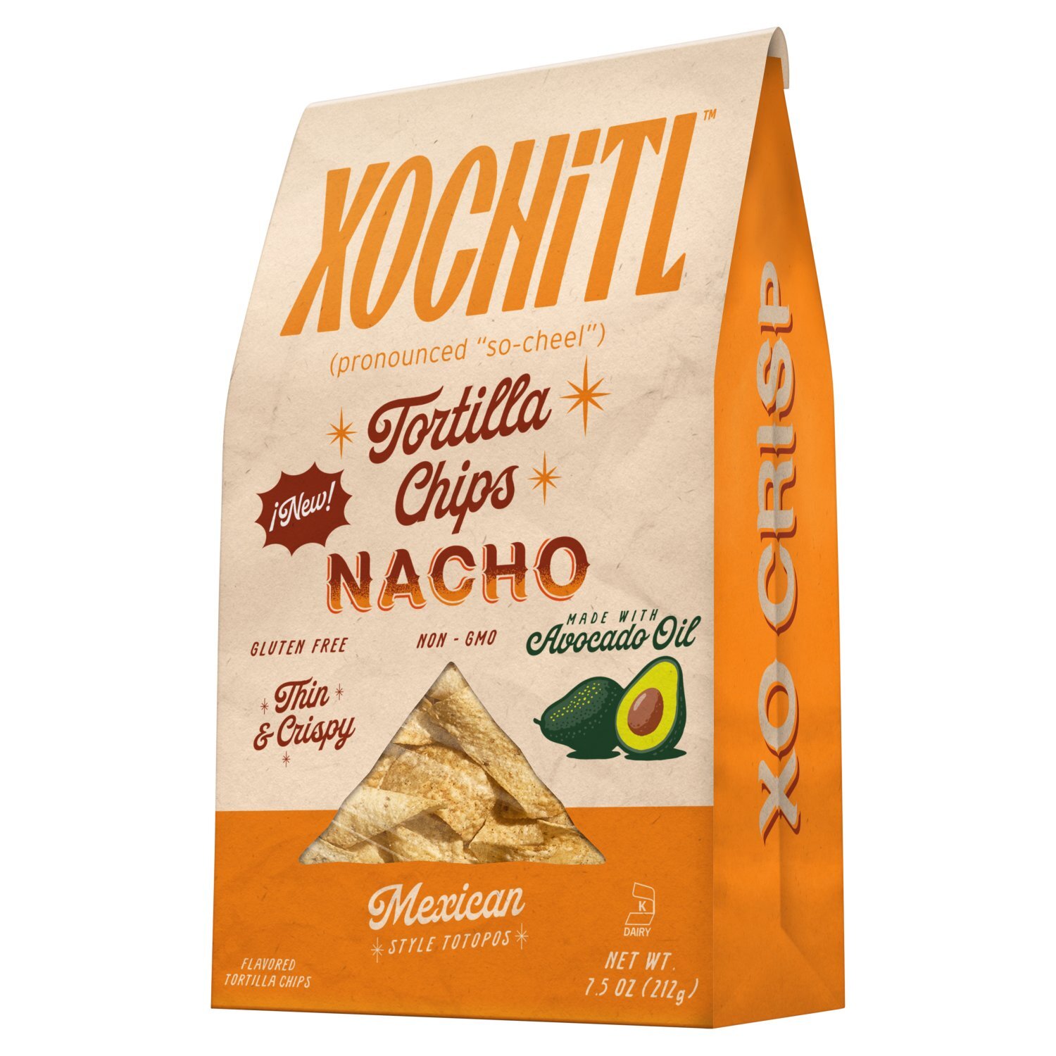 Xochitl Nacho Mexican Style Totopos Flavored Tortilla Chips, 7.5