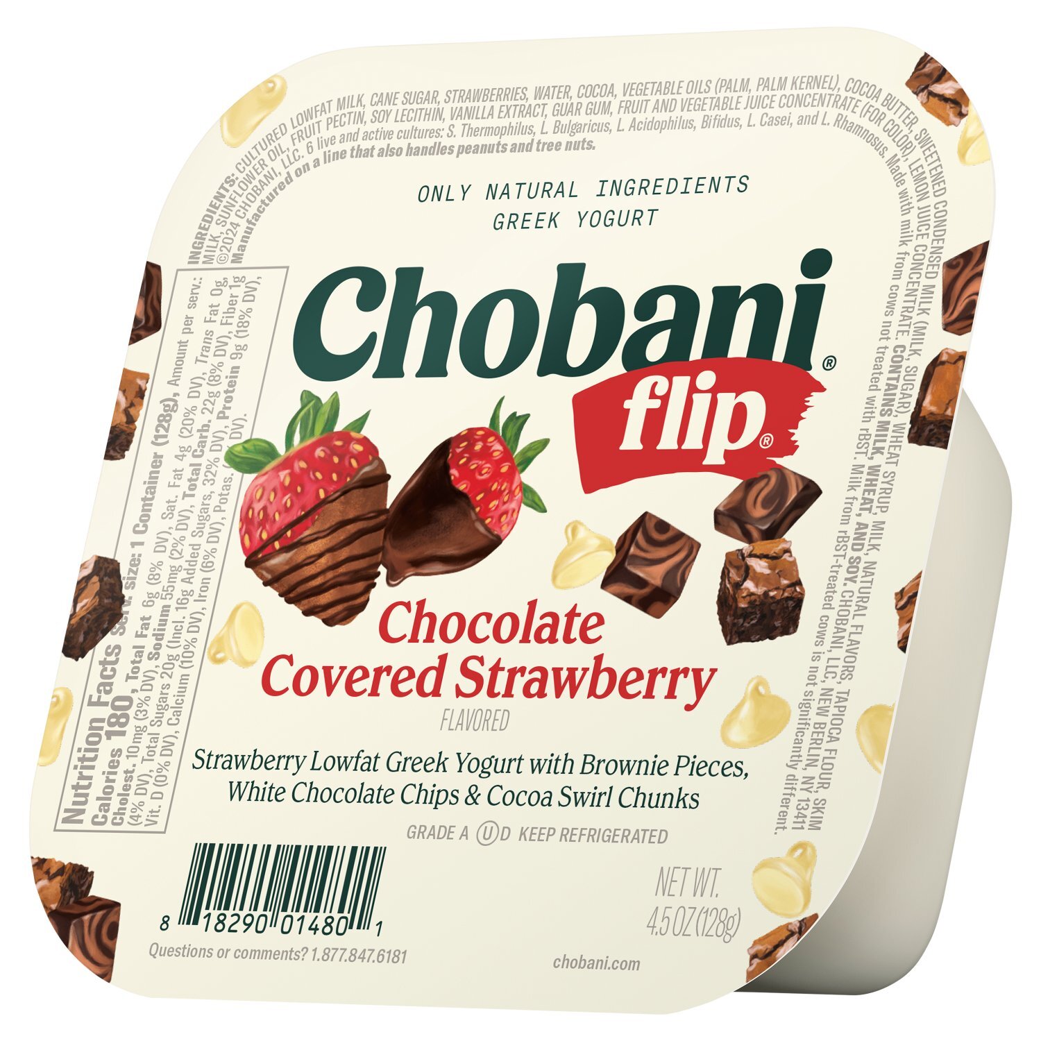 Chobani Flip Chocolate Covered Strawberry Flavored Lowfat Greek