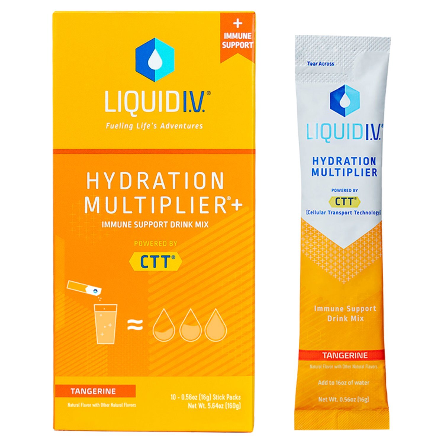 Liquid I.V. Hydration Multiplier Tangerine Immune Support Drink