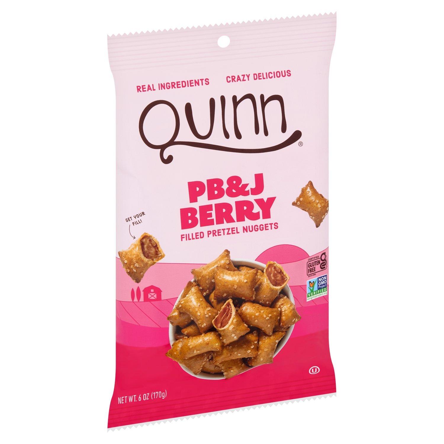 Quinn PB&J Berry Filled Pretzel Nuggets, 6 oz - ShopRite