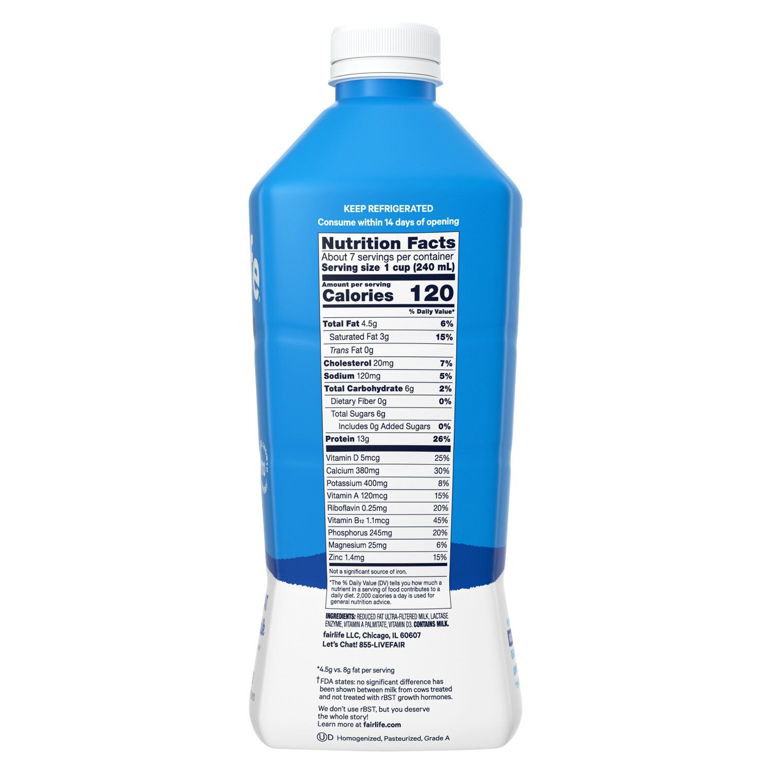 Fairlife 2% Reduced Fat Ultra-Filtered Milk, 52 fl oz Image 6 of 6