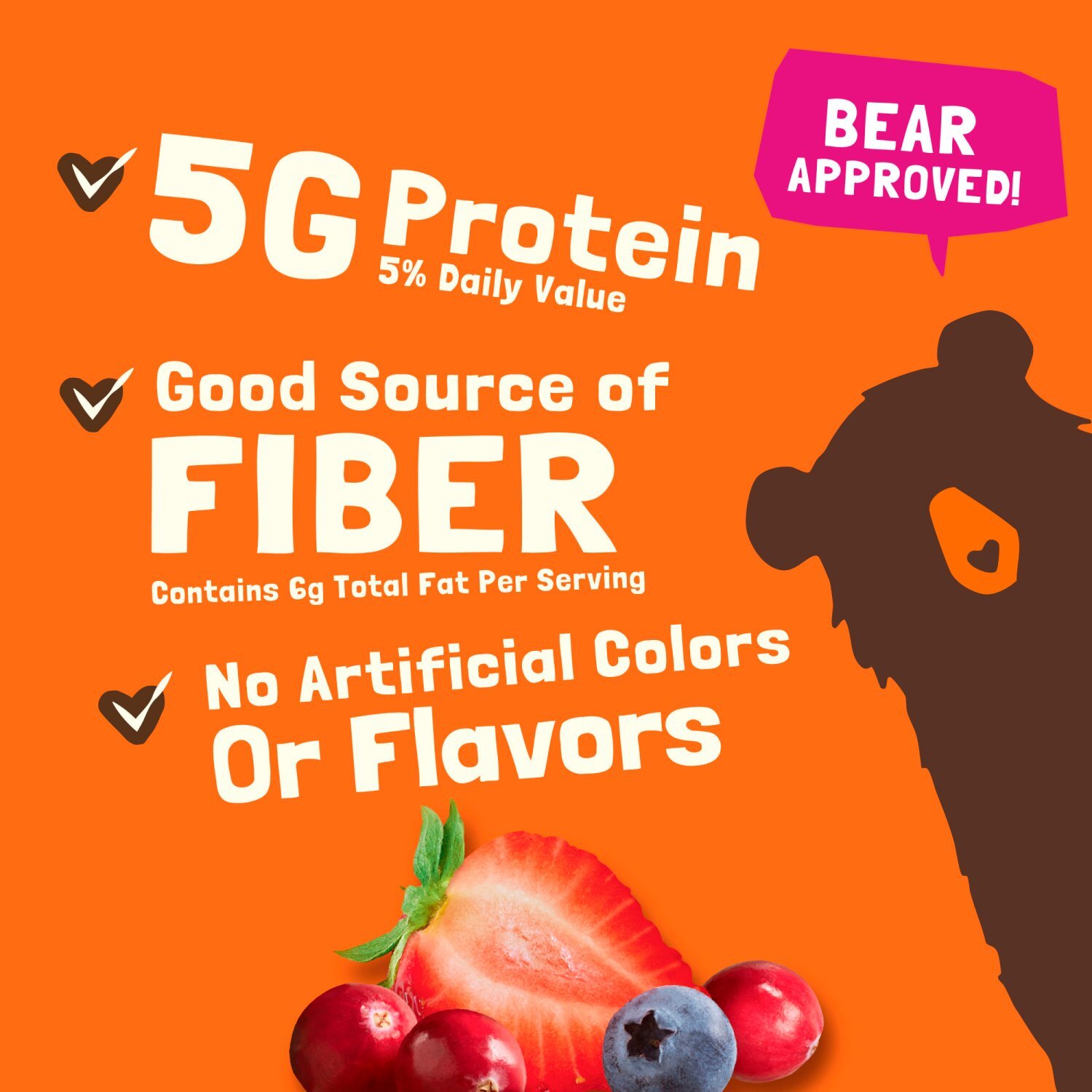 Bear Naked Triple Berry Crunch Granola, 5g Protein, Fiber, 12  oz Bag Image 6 of 11