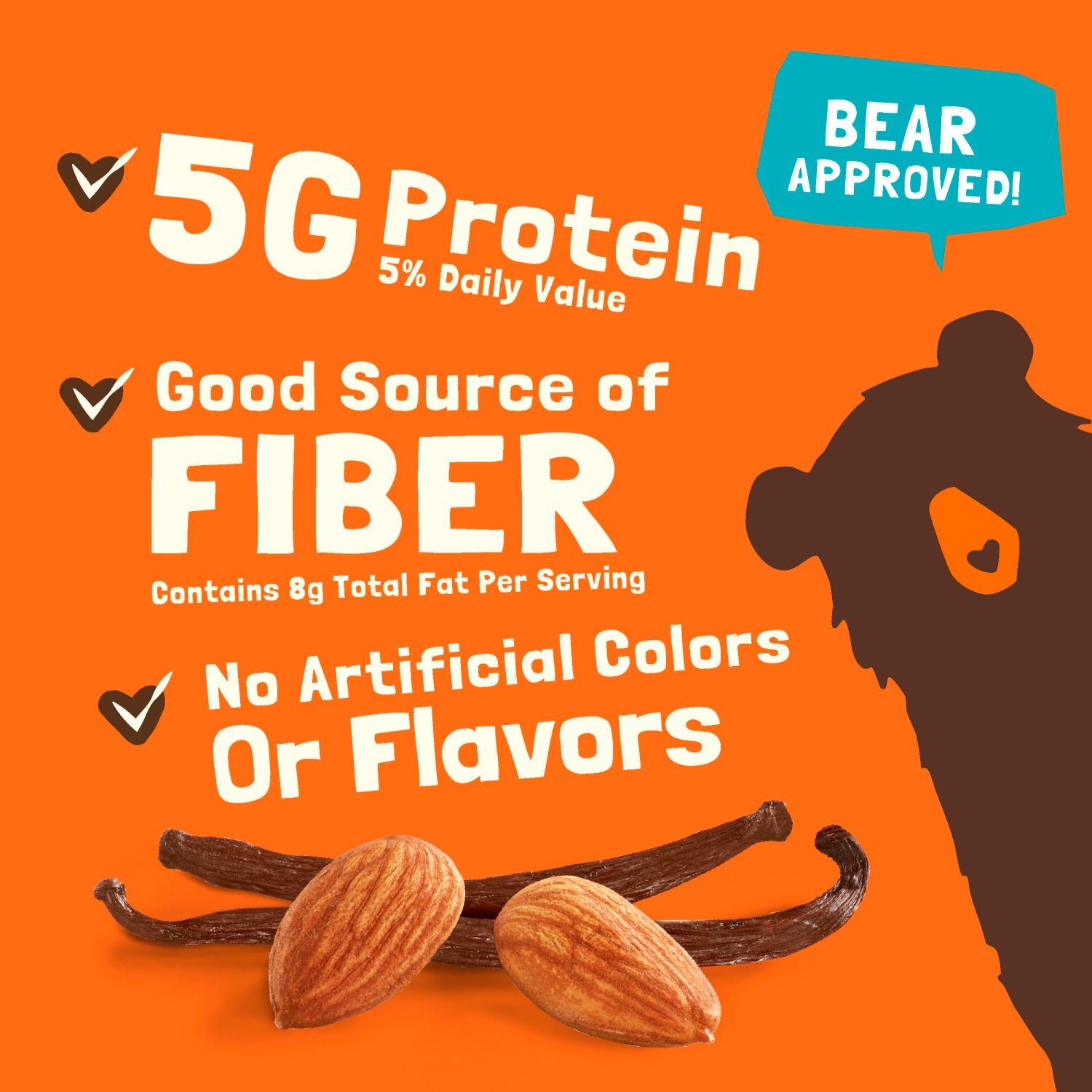 Bear Naked Vanilla Almond Crisp Granola, 5g Protein, Fiber, 12  oz Bag Image 6 of 11