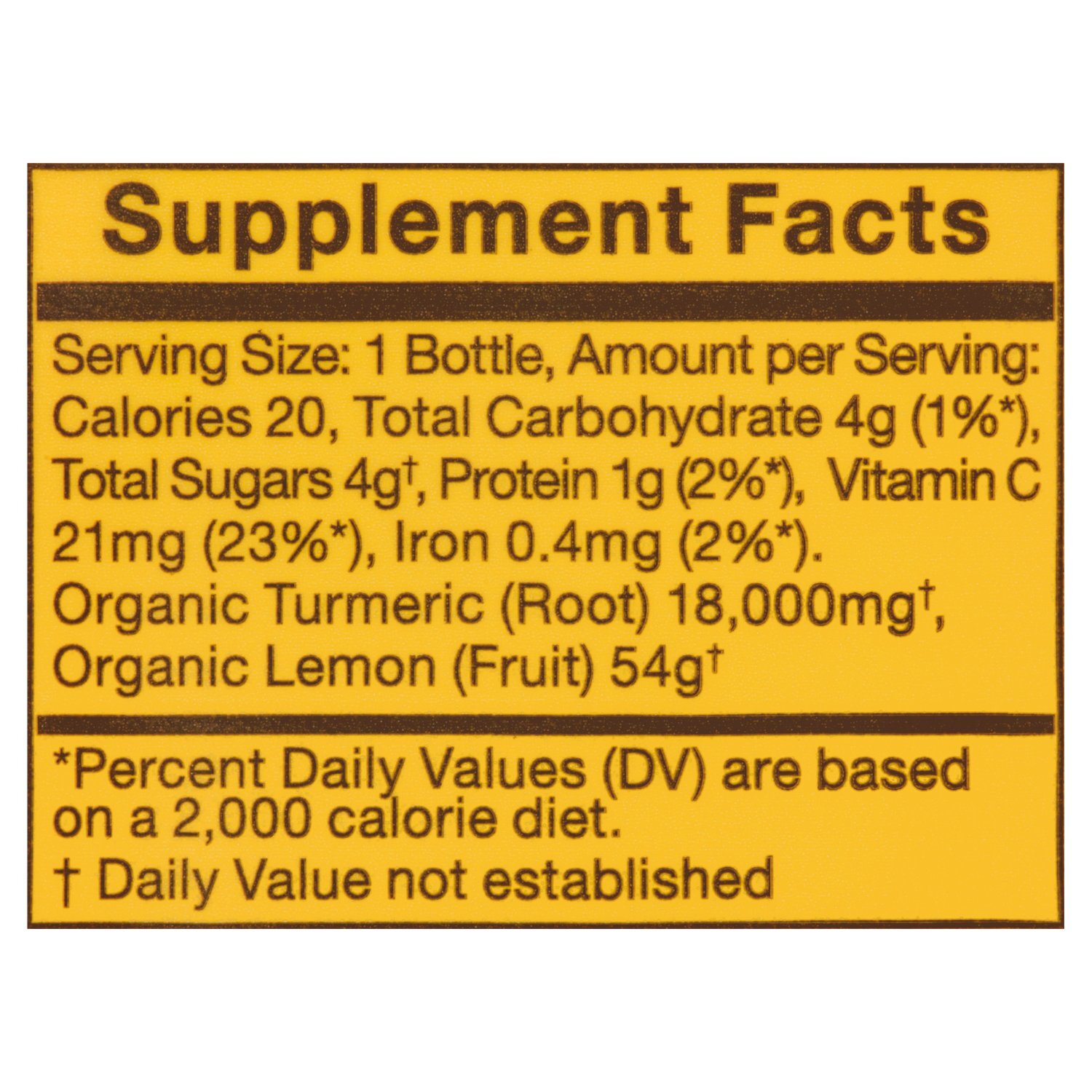 Sol-ti SuperShot Organic Turmeric & Lemon Herbal Supplement, 2.1