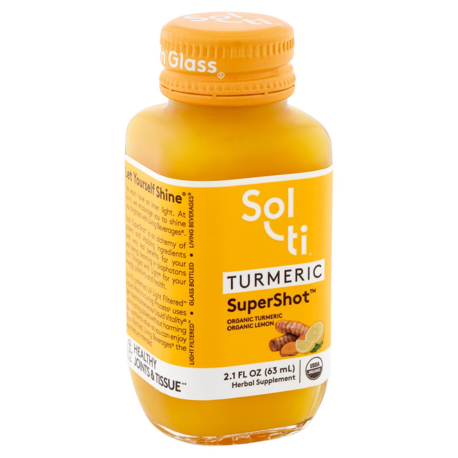 Sol-ti SuperShot Organic Turmeric & Lemon Herbal Supplement, 2.1