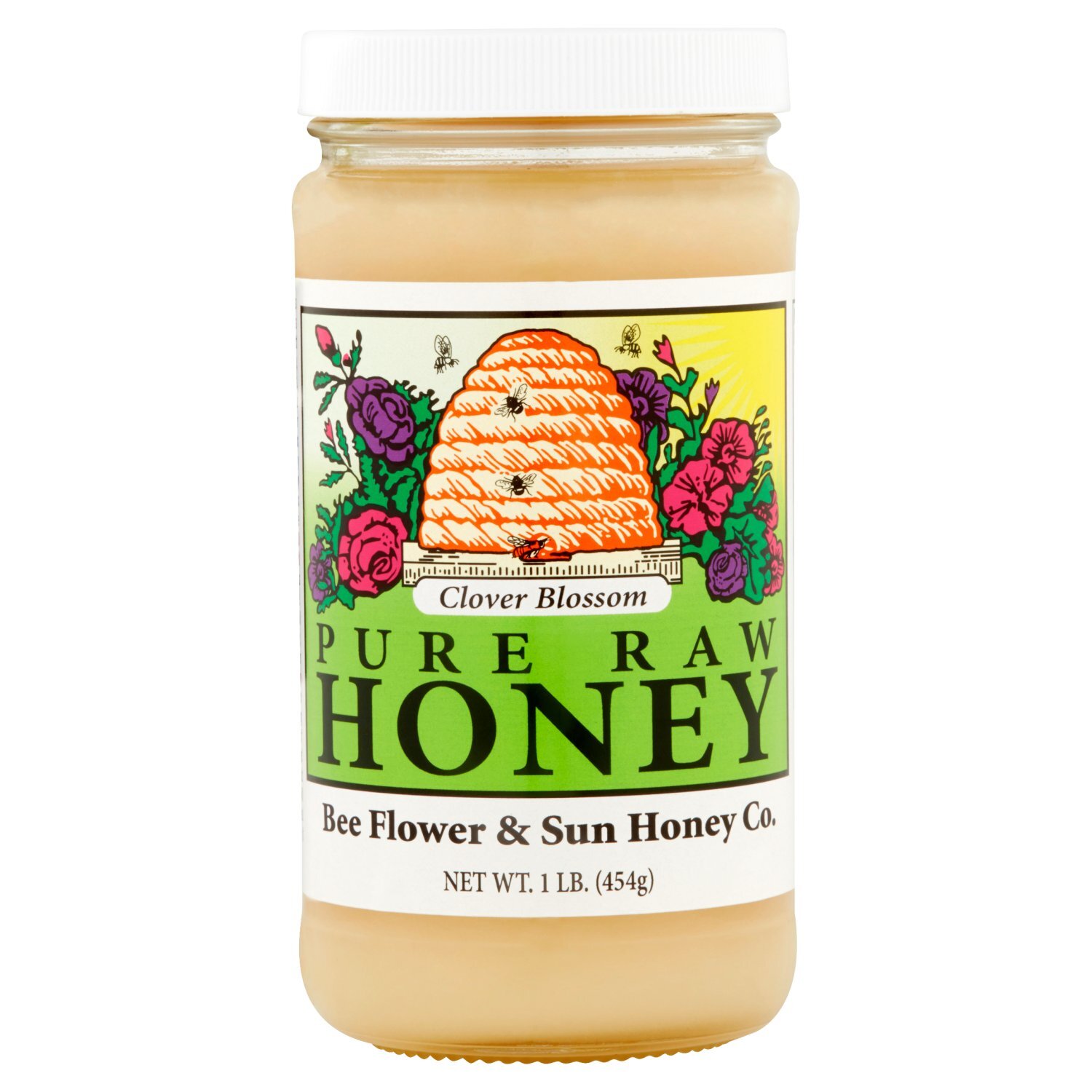Bee Flower & Sun Honey Co. Clover Blossom Pure Raw Honey, 1 Bee Flower & Sun Honey Co. Clover Blossom Pure Raw Honey, 1