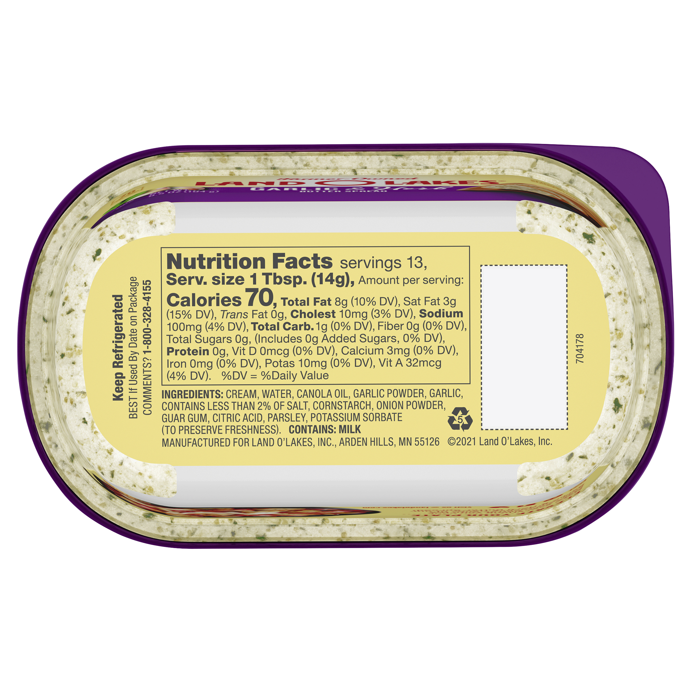 Land O Lakes Garlic & Herb Butter Spread, 6.5 oz.