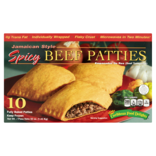 Caribbean Food Delights Jamaican Style Spicy Beef Patties - 10-5 Oz - Shaw's