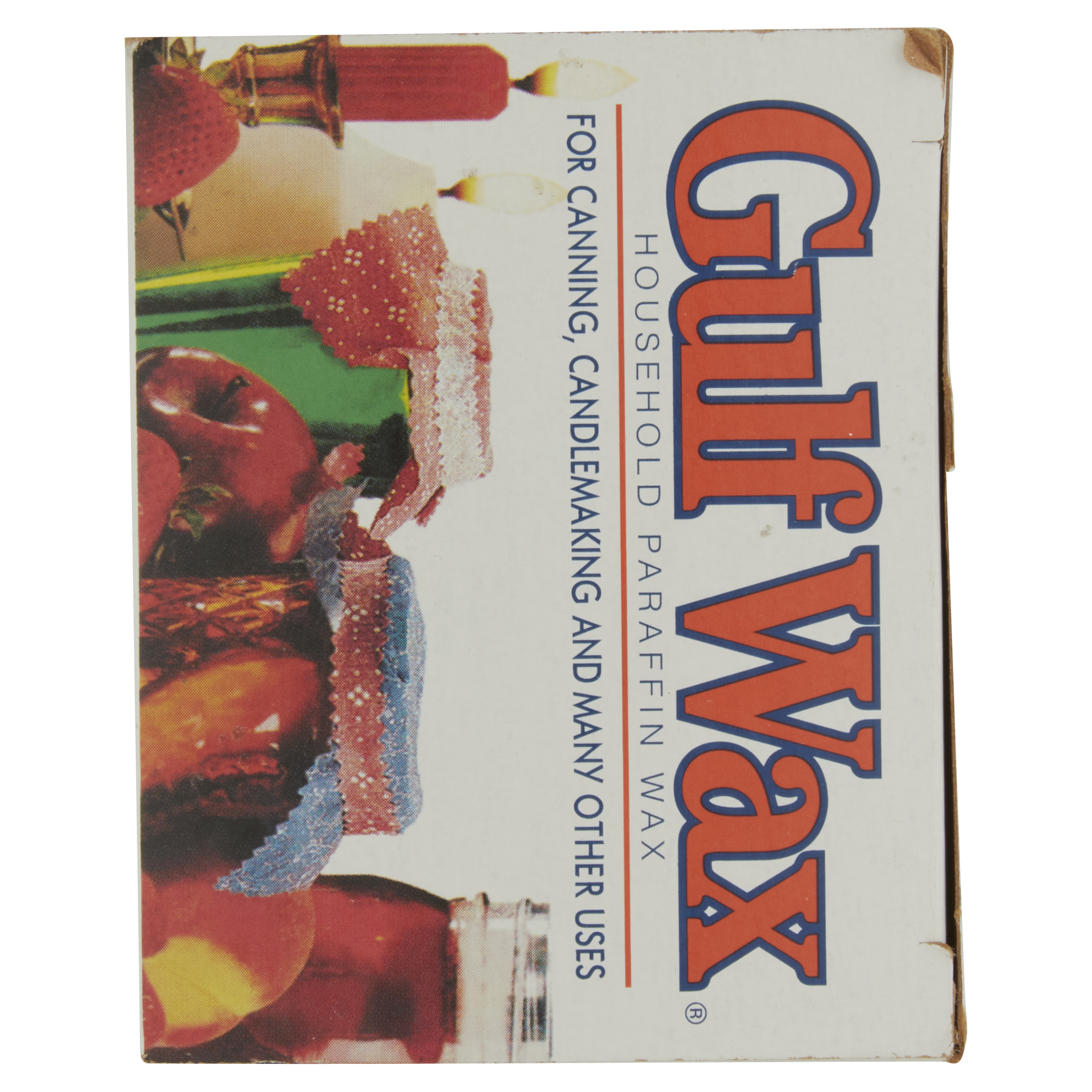 vintage Gulf Wax household paraffin wax 16 oz block Gulf Oil Corp