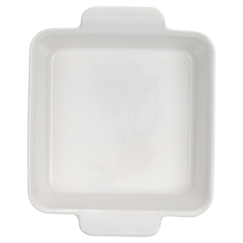 GoodCook Ceramic Stoneware 8x8 inch square cake Pan,, 2 quart white