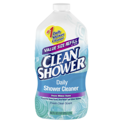 Clean Shower Fresh Clean Scent Daily Shower Cleaner Value Size Refill, 60  fl oz