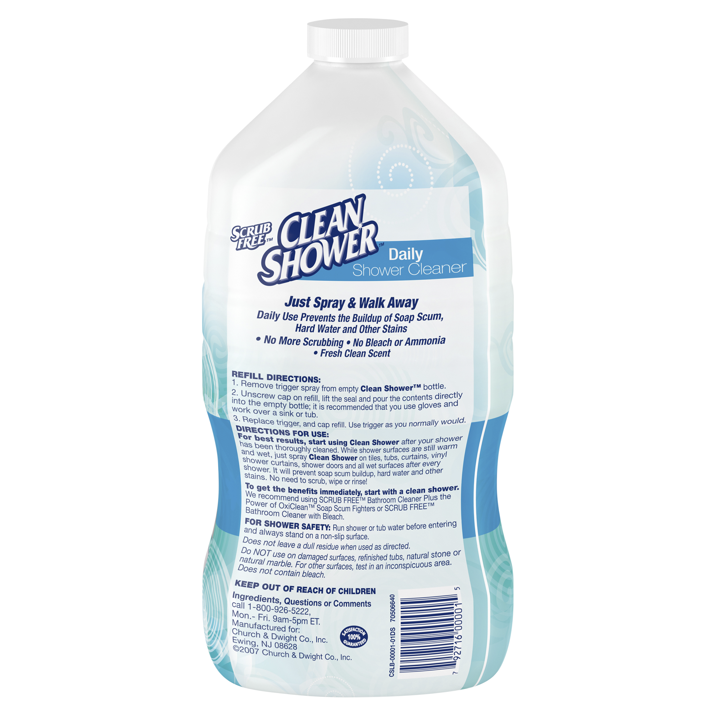 Clean Shower Daily Shower Cleaner Refill, 60 fl oz