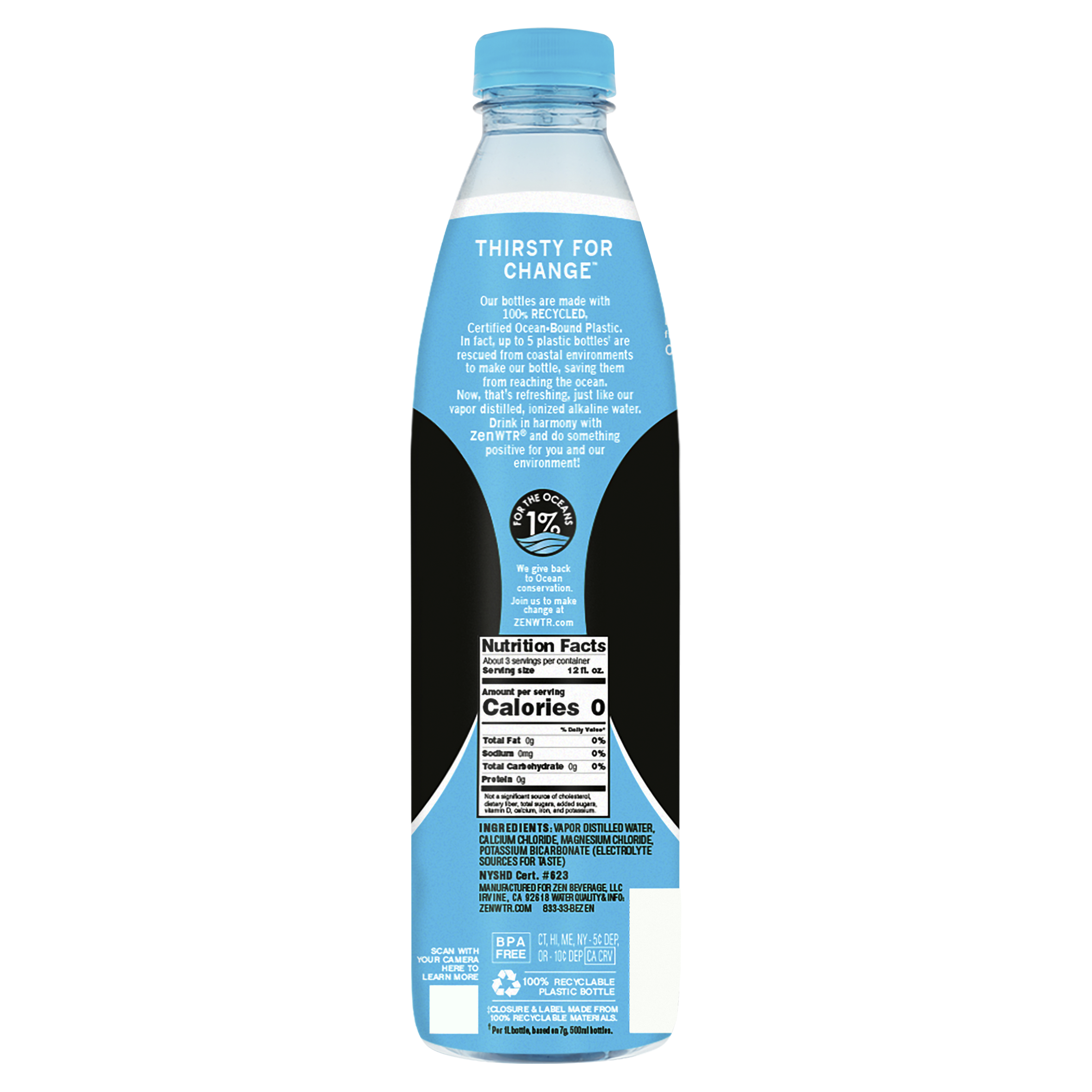 Zen Water 9.5 pH Vapor Distilled Alkaline Water - 33.8 fl oz Bottle –  BrickSeek