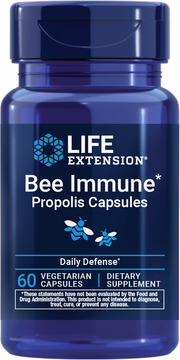 Life Extension Bee Immune Propolis Capsules bottle