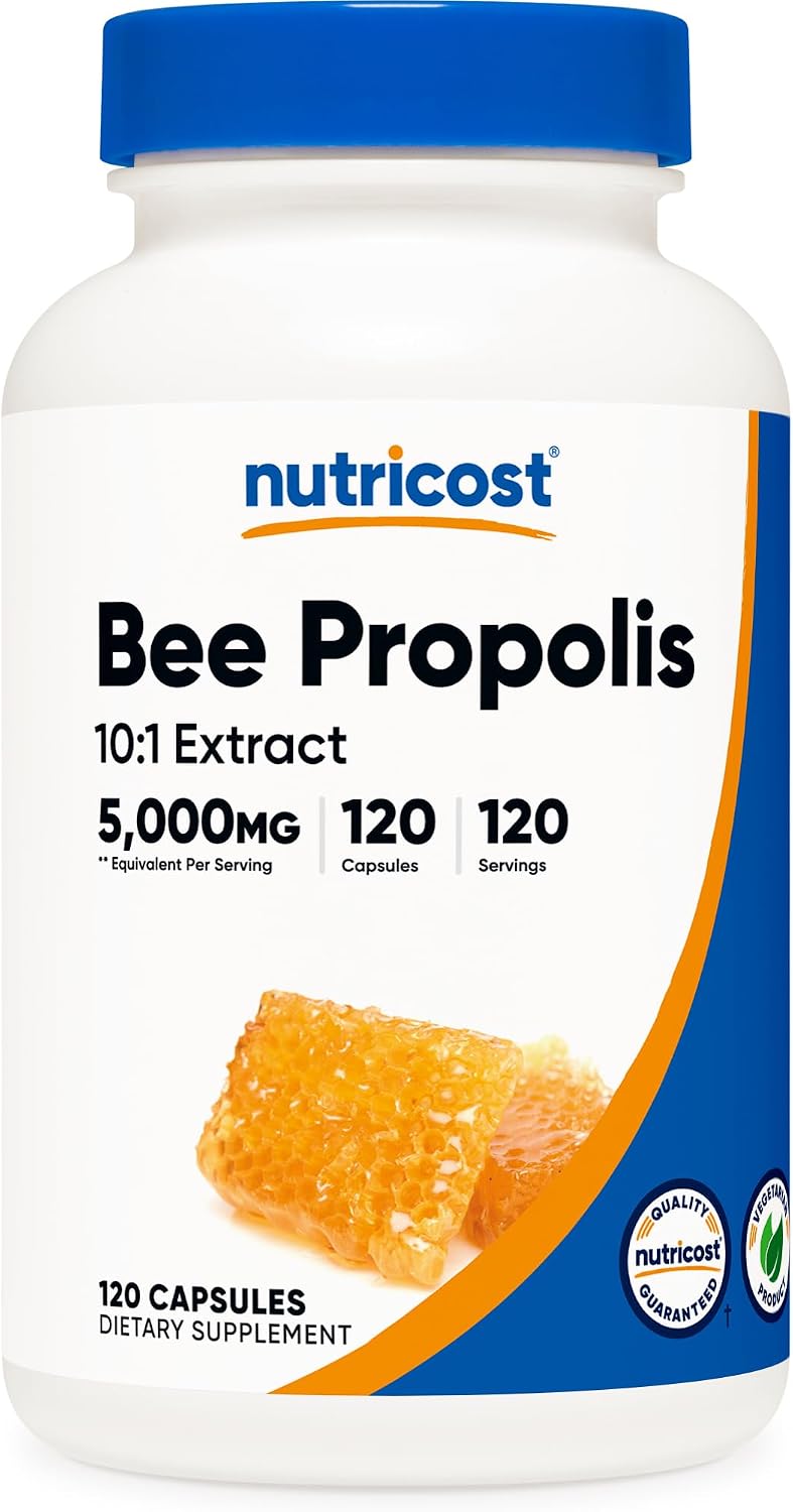 Nutricost Bee Propolis 10:1 Extract, 120 capsules bottle