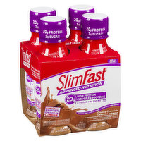 Slim Fast - Advanced Nutrition Shake - Creamy Chocolate, 4 Each