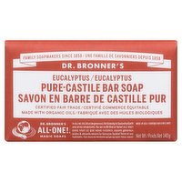 Dr Bronner - Pure Castile Bar Soap Eucalyptus, 140 Gram
