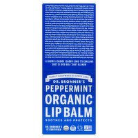Dr. Bronner's - Organic Lip Balm - Peppermint, 4 Gram