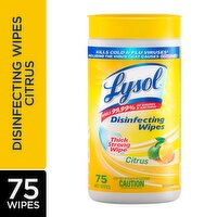 lysol - Disinfecting Wipes, Citrus, 75 Each