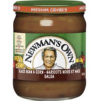 Newman's Own Newman's Own - Salsa - Black Bean & Corn Chunky Medium, 415 Millilitre