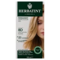 Herbatint - Permanent Haircolour Gel 8D Light Gold Blonde, 135 Millilitre