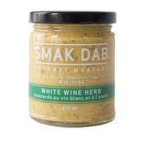 Smak Dab Smak Dab - Gourmet Mustard - White Wine Herb, 250 Millilitre