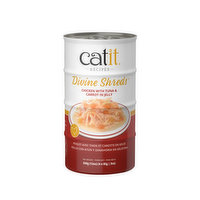 Cat it - Catit Divine Shreds Chicken with Tuna & Carrot in Jelly, 4 Each