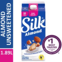 Silk Silk - Almond Milk -Unsweetened, 1.89 Litre