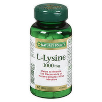 Nature's Bounty - L-Lysine 1000Mg, 60 Each