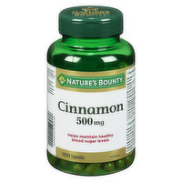 Natures Bounty - Cinnamon 500mg, 100 Each