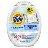 Tide Tide - Laundry Detergent Power Pods, Hygienic Clean Heavy Duty 10X Free, 63 Each