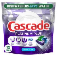 cascade - Action Packs Platinum Plus Fresh, 12 Each