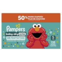 Pampers - Baby Dry Ultra Diapers, Size 5 - 138 Pack, 1 Each
