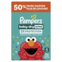 Pampers - Baby Dry Ultra Diapers, Size 4 - 156 Pack, 1 Each