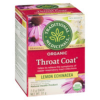 Traditional Medicinals - Throat Coat Lemon Echinacea, 16 Each