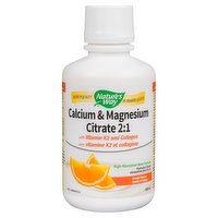 Nature's Way - Calcium Magnesium Citrate 2:1 with K2 Orange, 500 Millilitre