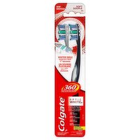 Colgate - 360 Advanced Optic White Toothbrushes - Soft, 2 Each