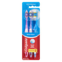 Colgate - Extra Clean Toothbrushes - Soft, 3 Each