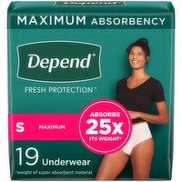 Depend - Fit-Flex Underwear Women - Small, 19 Each