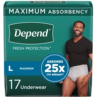 Depend - Fit-Flex Underwear Men - Large, 17 Each