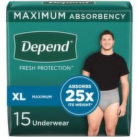Depend - Fit-Flex Underwear Men - Extra Large, 15 Each
