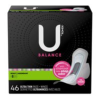 Kotex - Ultra Thin Pads + Wings - Heavy, 46 Each