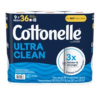 Cottonelle - Ultra Clean Toilet Paper 9 Mega Rolls, 9 Each