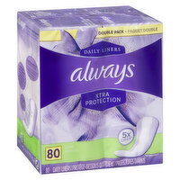 Always - Xtra Protection Panty Liners - Long, 80 Each