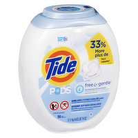 Tide - Liquid Pods - Free & Gentle 33% More Pacs, 96 Each