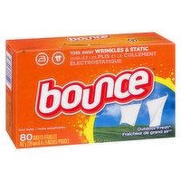 Bounce Bounce - Fabric Softener Sheets - Outdoor Fresh, 80 Each