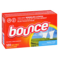 Bounce Bounce - Fabric Softener Sheets - Outdoor Fresh, 120 Each